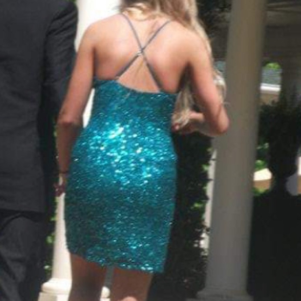 Sparkly shimmery turquoise dress ✨ - Picture 2 of 8